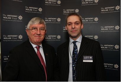 Dr Hywel Francis MP and David Knights, Director of the Audience, Brand & Communications Team at the Anthony Nolan Trust.