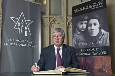 Dr Hywel Francis showed his commitment to Holocaust Memorial Day recently by signing a Book of Commitment in Parliament
